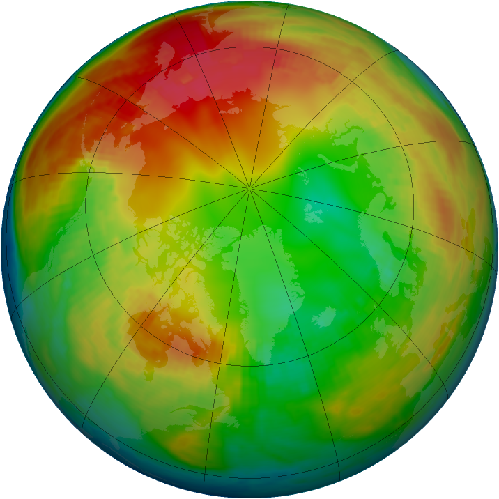 Arctic ozone map for 01 February 1998